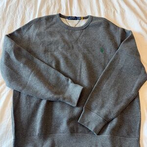 Polo by Ralph Lauren Gray Crewneck Sweater with Green Logo